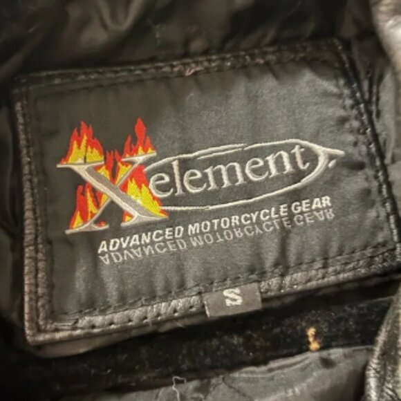 Xelement Motorcycle Black Leather Biker Jacket - Picture 3 of 3